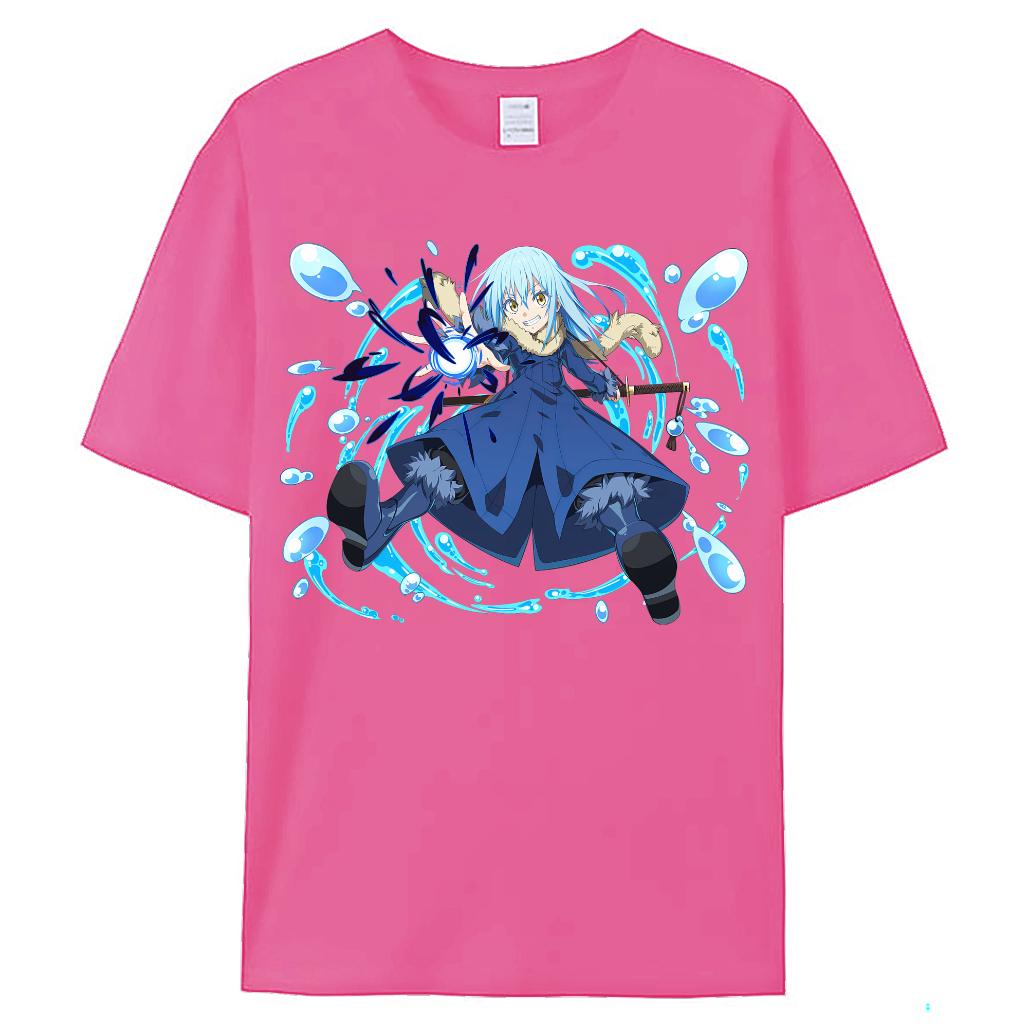（画像用） 転スラ Regarding Reincarnated to Slime レディースカジュアルプリントTシャツ（綿100％）